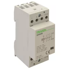   Tracon 230V, 50Hz, 2 Mod, 4×NO, AC1/AC7a, 25A, EVOHK4-25 Installációs kontaktor 5997374210683