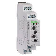   Tracon AC 230V L-N, U>,< ,= +/-2-20%, t=0,1-10s, Asymm 8% NARVN Feszültségfigyelő relé 3 fázisra 5997374231053