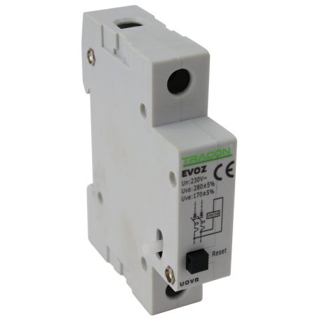 Tracon Un:230VAC, 50Hz, Udown:170VAC, Uup:270VAC EVOZ-UOVR Feszültségcsökkenési-növekedési kioldó EVOZ-hez 5997374218641