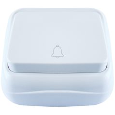   Tracon 10AX/250VAC, IP20 (N101) TTK-04B Falon kívüli nyomókapcsoló csengő jellel (tapétakapcsoló) 5997374167208