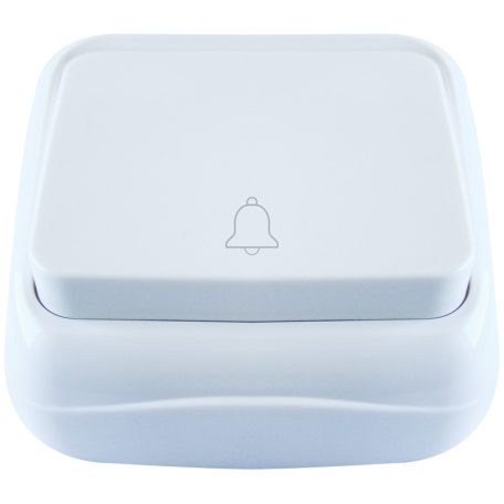 Tracon 10AX/250VAC, IP20 (N101) TTK-04B Falon kívüli nyomókapcsoló csengő jellel (tapétakapcsoló) 5997374167208