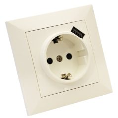 Süllyesztett csatlakozóaljzat USB porttal