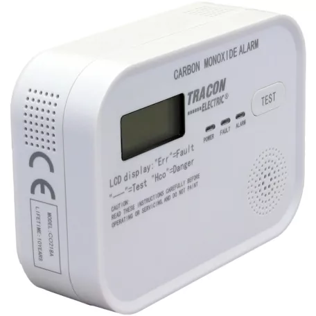 Tracon 4,5 VDC (3×1,5V AA), >85 dB CO218A Szén-monoxid (CO) érzékelő 5997374224284