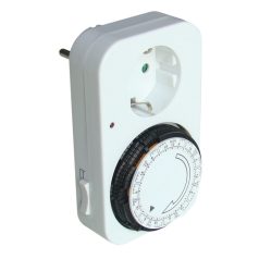   Tracon 230V, 16A, IP20 TKO-DH Dugaszolható heti kapcsolóóra, elektromechanikus 5997374153584