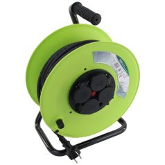   Tracon 4×SCHUKO, 20m, 250V AC, 16 A, 3×1,5mm2, H07RN-F, IP44 KDZ-4/20G Kábeldobos hosszabbító, fémvázzal 5997374215572