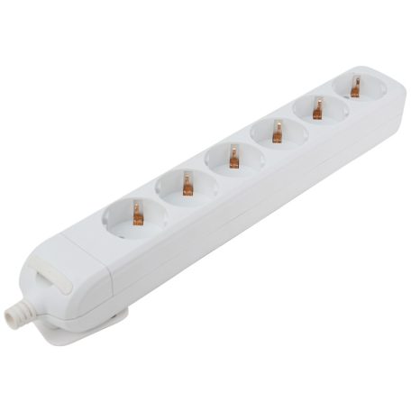 Tracon 6×SCHUKO, max.16A, 250VAC HUR-06 Újravezetékezhető, hordozható elosztósáv 5997374149860