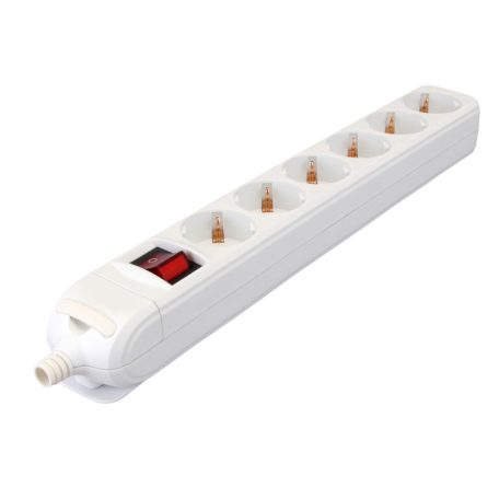 Tracon 6×SCHUKO, max.16A, 250VAC HUR-06K Újravezetékezhető, hordozható elosztósáv 5997374188869