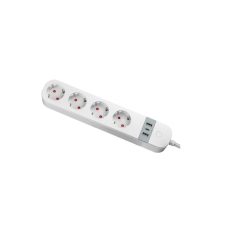   Tracon 4xSCHUKO, 2USBA, 1USBC, 240V, 16A, 3x1,5mm2, 1,5m HSM4-2A1C-2M Okos többférőhelyes elosztósáv 5997374165679