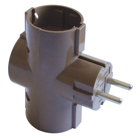 Tracon 3×SCHUKO, max.16A, 250V TDUGO-BARN Többférőhelyes átalakító csatlakozó, normál, barna 5997374123075