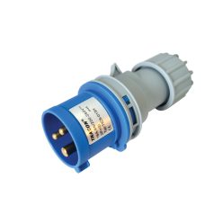   Tracon 16A, 250V, 2P+E, 6h, IP44 TICS-013H Ipari csatlakozó dugó, külső tömítőszelencével 5997374193306