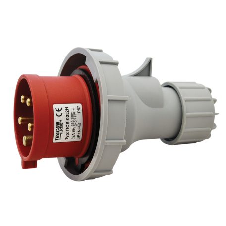 Tracon 32A, 400V, 3P+N+E, 6h, IP67 TICS-0252H Ipari csatlakozó dugó, fokozott védelemmel 5997374200318