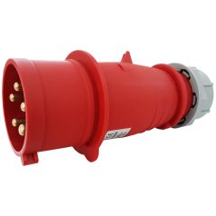   Tracon 32A, 400V, 3P+N+E, 6h, IP44 TICS-025PF Fázisfordítós ipari csatlakozó dugó külső tömszelencével 5997374192330