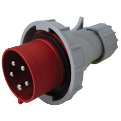   Tracon 32A, 400V, 3P+N+E, 6h, IP67 TICS-0252PF Fázisfordítós ipari csatlakozó dugó külső tömszelencével 5997374192354