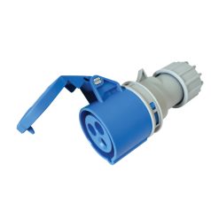   Tracon 16A, 230V, 2P+E, 6h, IP44 TICS-213H Ipari csatlakozóaljzat, külső tömítőszelencével 5997374193368