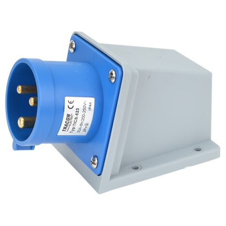 Tracon 32A, 250V, 2P+E, 6h, IP44 TICS-523 Felületre szerelhető ipari csatlakozó dugó 5997374139588