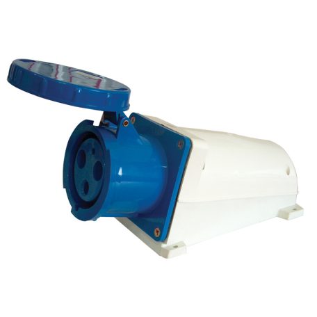 Tracon 63A, 250V, 2P+E, 6h, IP67 TICS-133 Felületre szerelhető ipari csatlakozóaljzat 5997374139311