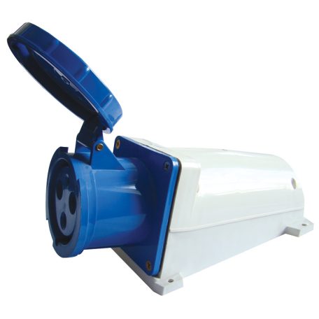 Tracon 125A, 250V, 2P+E, 6h, IP67 TICS-143 Felületre szerelhető ipari csatlakozóaljzat 5997374150446