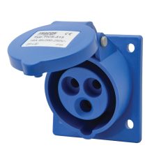   Tracon 16A, 250V, 2P+E, 6h, IP44 TICS-313 Beépíthető ferde ipari csatlakozóaljzat 5997374139434