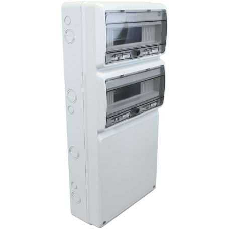 Tracon 32mod, H×W×D=685×330×150mm, IP65 TDB683315 Üres ipari csatlakozódoboz szerelősínnel, ABS 5997374201667