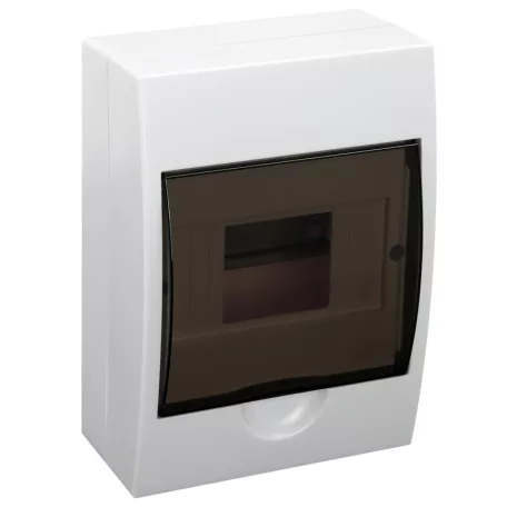 Tracon 1×6 modul, IP40, (H×W×D=200×148×95mm) EDFK-6/1 Falon kívüli elosztódoboz, füstszínű ajtóval, N/PE sínnel 5997374117173