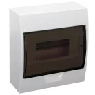 Tracon 1×8 modul, IP40, (H×W×D=200×184×95mm) EDFK-8/1 Falon kívüli elosztódoboz, füstszínű ajtóval, N/PE sínnel 5997374111577