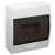Tracon 1×8 modul, IP40, (H×W×D=200×184×95mm) EDFK-8/1 Falon kívüli elosztódoboz, füstszínű ajtóval, N/PE sínnel 5997374111577