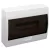 Tracon 1×12 modul, IP40, (H×W×D=200×256×95mm) EDFK-12/1 Falon kívüli elosztódoboz, füstszínű ajtóval, N/PE sínnel 5997374111584