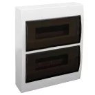 Tracon 2×12 (24) modul, IP40, (H×W×D=325×270×98mm) EDFK-12/2 Falon kívüli elosztódoboz, füstszínű ajtóval, N/PE sínnel 5997374117197