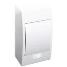 Tracon 1×4 modul, IP40, (H×W×D=200×112×92mm) EDFKN-4/1 Falon kívüli elosztódoboz, fehér ajtóval, N/PE sínnel 5997374155489