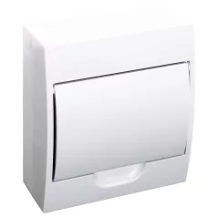   Tracon 1×8 modul, IP40, (H×W×D=200×184×95mm) EDFKN-8/1 Falon kívüli elosztódoboz, fehér ajtóval, N/PE sínnel 5997374155502