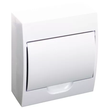 Tracon 1×8 modul, IP40, (H×W×D=200×184×95mm) EDFKN-8/1 Falon kívüli elosztódoboz, fehér ajtóval, N/PE sínnel 5997374155502