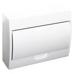   Tracon 1×12 modul, IP40, (H×W×D=200×256×95mm) EDFKN-12/1 Falon kívüli elosztódoboz, fehér ajtóval, N/PE sínnel 5997374155519