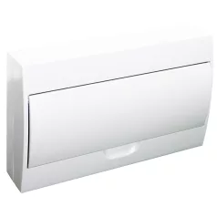   Tracon 1×18 modul, IP40, (H×W×D=220×364×96mm) EDFKN-18/1 Falon kívüli elosztódoboz, fehér ajtóval, N/PE sínnel 5997374155526