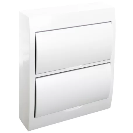 Tracon 2×12 (24) modul, IP40, (H×W×D=325×270×98mm) EDFKN-12/2 Falon kívüli elosztódoboz, fehér ajtóval, N/PE sínnel 5997374155533