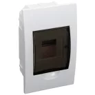Tracon 1×4 modul, IP40, (H×W×D=200×112×66mm) EDS-4/1 Süllyesztett elosztódoboz, füstszínű ajtóval, N/PE sínnel 5997374128216