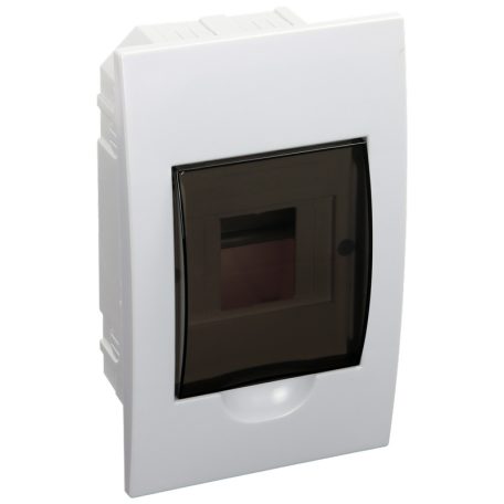 Tracon 1×4 modul, IP40, (H×W×D=200×112×66mm) EDS-4/1 Süllyesztett elosztódoboz, füstszínű ajtóval, N/PE sínnel 5997374128216