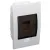 Tracon 1×4 modul, IP40, (H×W×D=200×112×66mm) EDS-4/1 Süllyesztett elosztódoboz, füstszínű ajtóval, N/PE sínnel 5997374128216