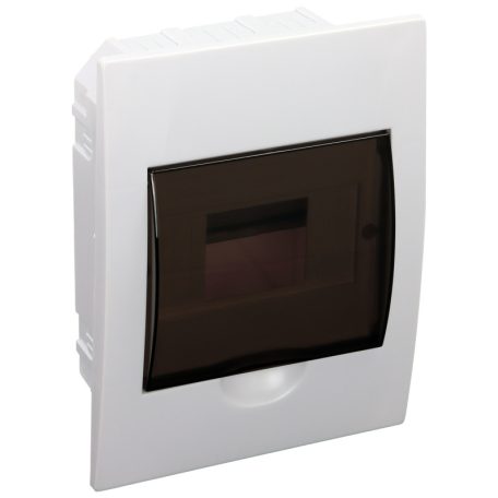 Tracon 1×6 modul, IP40, (H×W×D=200×150×66mm) EDS-6/1 Süllyesztett elosztódoboz, füstszínű ajtóval, N/PE sínnel 5997374117210
