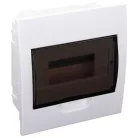 Tracon 1×8 modul, IP40, (H×W×D=200×186×66mm) EDS-8/1 Süllyesztett elosztódoboz, füstszínű ajtóval, N/PE sínnel 5997374111591