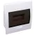 Tracon 1×8 modul, IP40, (H×W×D=200×186×66mm) EDS-8/1 Süllyesztett elosztódoboz, füstszínű ajtóval, N/PE sínnel 5997374111591