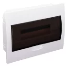 Tracon 1×12 modul, IP40, (H×W×D=200×256×66mm) EDS-12/1 Süllyesztett elosztódoboz, füstszínű ajtóval, N/PE sínnel 5997374111607