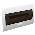 Tracon 1×18 modul, IP40, (H×W×D=216×363×76mm) EDS-18/1 Süllyesztett elosztódoboz, füstszínű ajtóval, N/PE sínnel 5997374128209