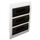 Tracon 3×14 (42) modul, IP40, (H×W×D=455×293×76mm) EDS-14/3 Süllyesztett elosztódoboz, füstszínű ajtóval, N/PE sínnel 5997374117234