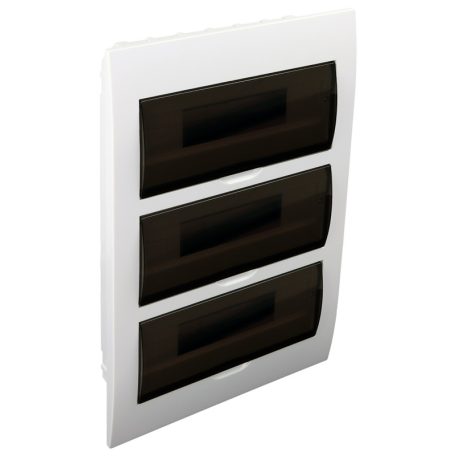 Tracon 3×14 (42) modul, IP40, (H×W×D=455×293×76mm) EDS-14/3 Süllyesztett elosztódoboz, füstszínű ajtóval, N/PE sínnel 5997374117234