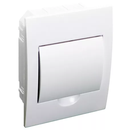 Tracon 1×6 modul, IP40, (H×W×D=200×150×66mm) EDSN-6/1 Süllyesztett elosztódoboz, fehér ajtóval, N/PE sínnel 5997374155564