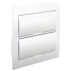   Tracon 2×12 (24) modul, IP40, (H×W×D=310×257×76mm) EDSN-12/2 Süllyesztett elosztódoboz, fehér ajtóval, N/PE sínnel 5997374155601