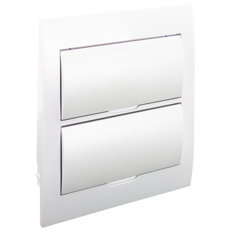 Tracon 2×12 (24) modul, IP40, (H×W×D=310×257×76mm) EDSN-12/2 Süllyesztett elosztódoboz, fehér ajtóval, N/PE sínnel 5997374155601