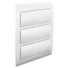   Tracon 3×14 (42) modul, IP40, (H×W×D=455×293×76mm) EDSN-14/3 Süllyesztett elosztódoboz, fehér ajtóval, N/PE sínnel 5997374155618