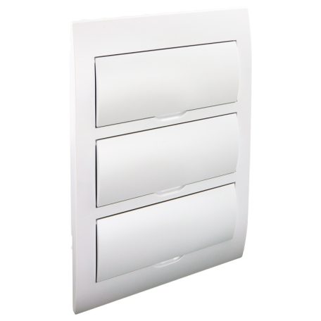 Tracon 3×14 (42) modul, IP40, (H×W×D=455×293×76mm) EDSN-14/3 Süllyesztett elosztódoboz, fehér ajtóval, N/PE sínnel 5997374155618