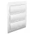 Tracon 3×14 (42) modul, IP40, (H×W×D=455×293×76mm) EDSN-14/3 Süllyesztett elosztódoboz, fehér ajtóval, N/PE sínnel 5997374155618